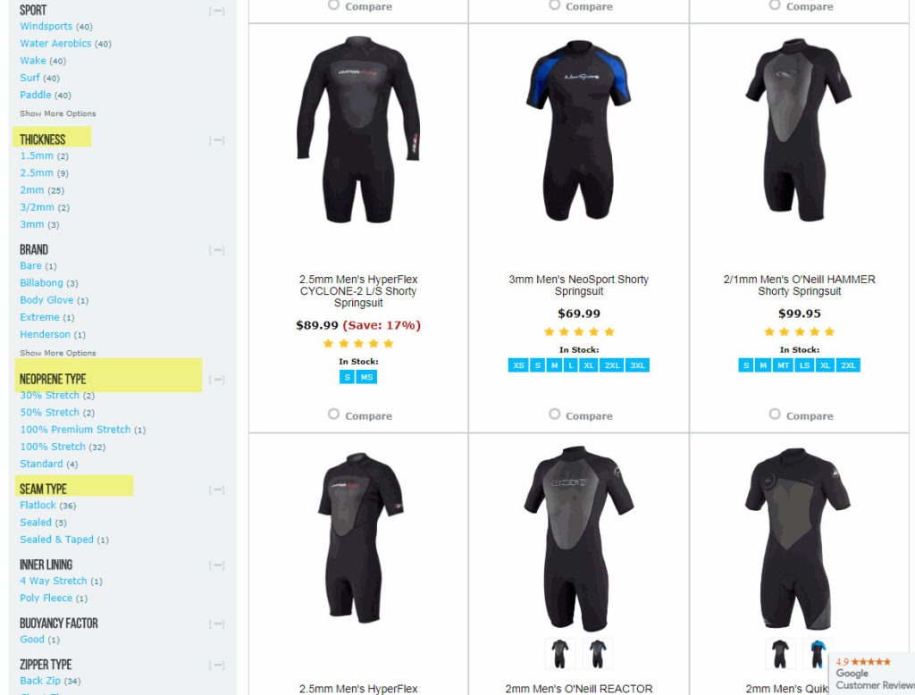 how much does a wetsuit cost