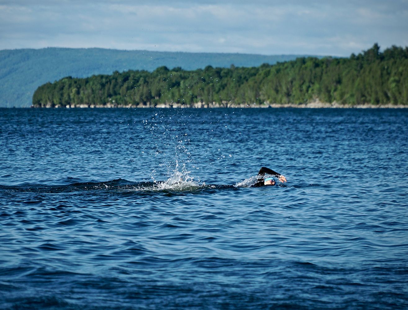 swimming outdoors